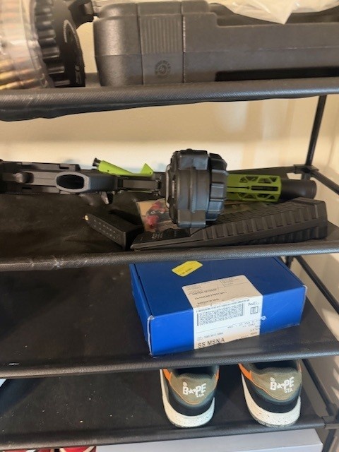 Firearm recovered in a search warrant.