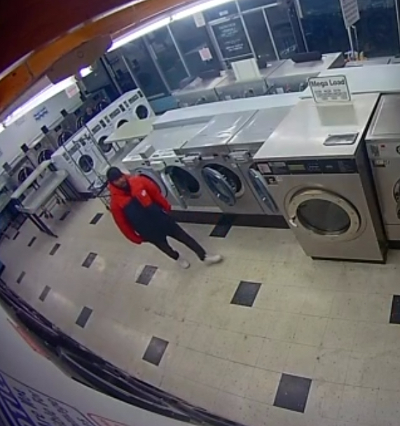 Suspect in laundromat stabbing case.