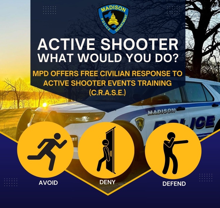 Flyer about CRASE Training - Avoid, Deny and Defend