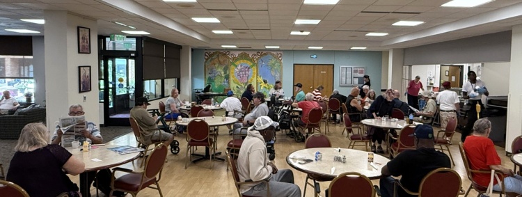 The dining site at Madison Senior Center during lunch.