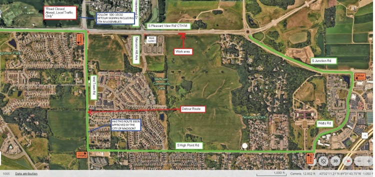 Monday, August 10, closure of Pleasant View Road overnight, from Mansion Hill Drive to Junction Road.