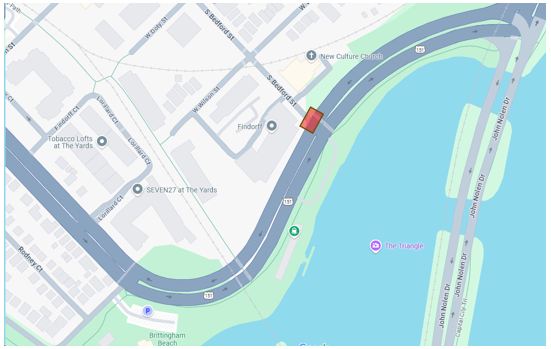 S Bedford St will close at N Shore Dr starting Monday, May 12.