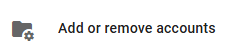 add or remove account
