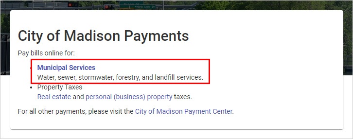 Madison Water Utility Bill Pay