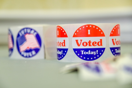 A roll of I Voted Today stickers