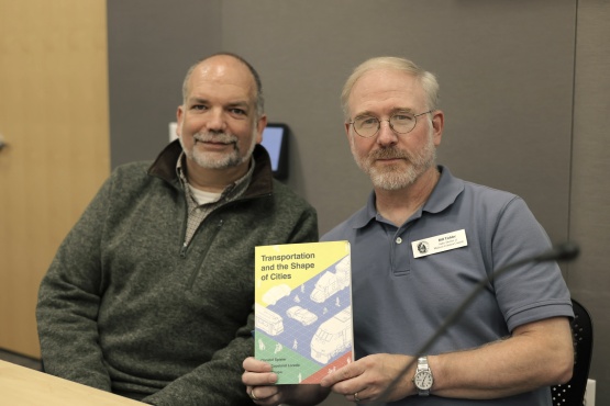 Christof Spieler and Bill Tishler at the Book Club event