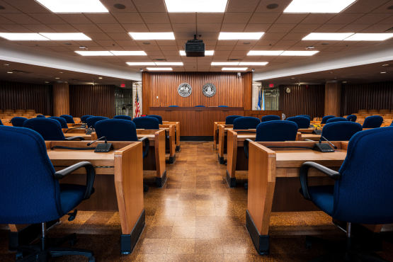 Inside of the Madison Common Council chamber