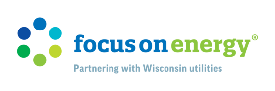 Six different colored circles next to the text "Focus on Energy"