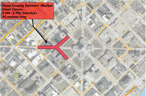 Farmers' Market "Y" Closure Map