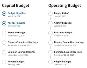 capital and operating budget timeline