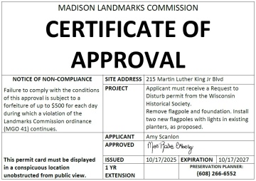 Example Certificate of Approval