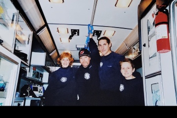 Linnea Anderson with her paramedic class in 2003