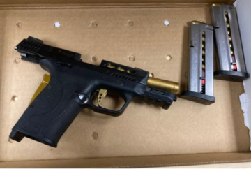Firearm seized during an investigation by the Dane County Narcotics Task Force, MPD and other agencies.