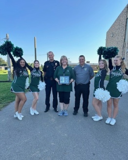 Spirit with Sponsor Laura Harrington and MPD Chief John Patterson