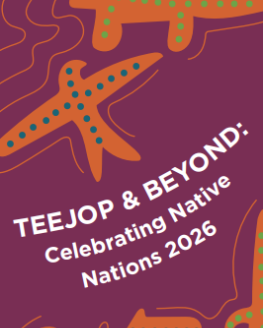 2026 Teejop & Beyond Bookmark designed by Indigenous graphic designer Charlotte Easterling