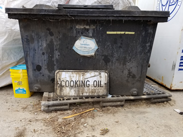 Cooking oil dumpster