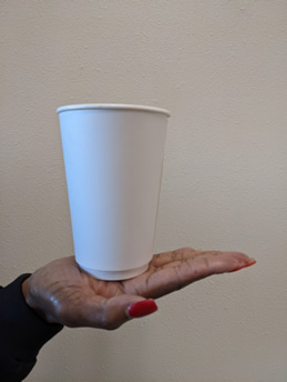 Presenting your paper cup that can be recycled