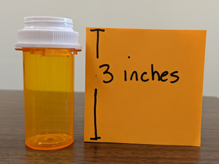 Plastic prescription bottles should be 3 inches tall to be placed into the recycling cart