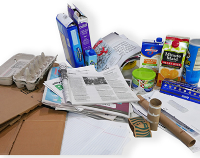 Paper items that can be recycled